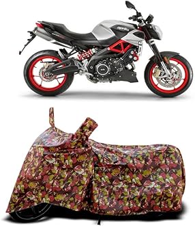 DUFFEL-Two Wheeler Bike Body Cover Compatible for Aprilia Shiver 900 Heat Protectio/UV-Rays/Birds Dropping/DustProof/Waterproof Indoor Outdoor and Parking Full Body Protection All Variants [RMJ]