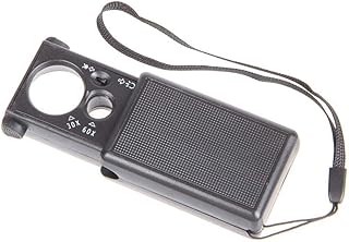 FJYDBTWJ Lupas educativas para hobby, mini lupa, mapa de checagem de cédulas, multifunções com luz de LED 30 vezes 60 vezes com dupla tração portátil, preto