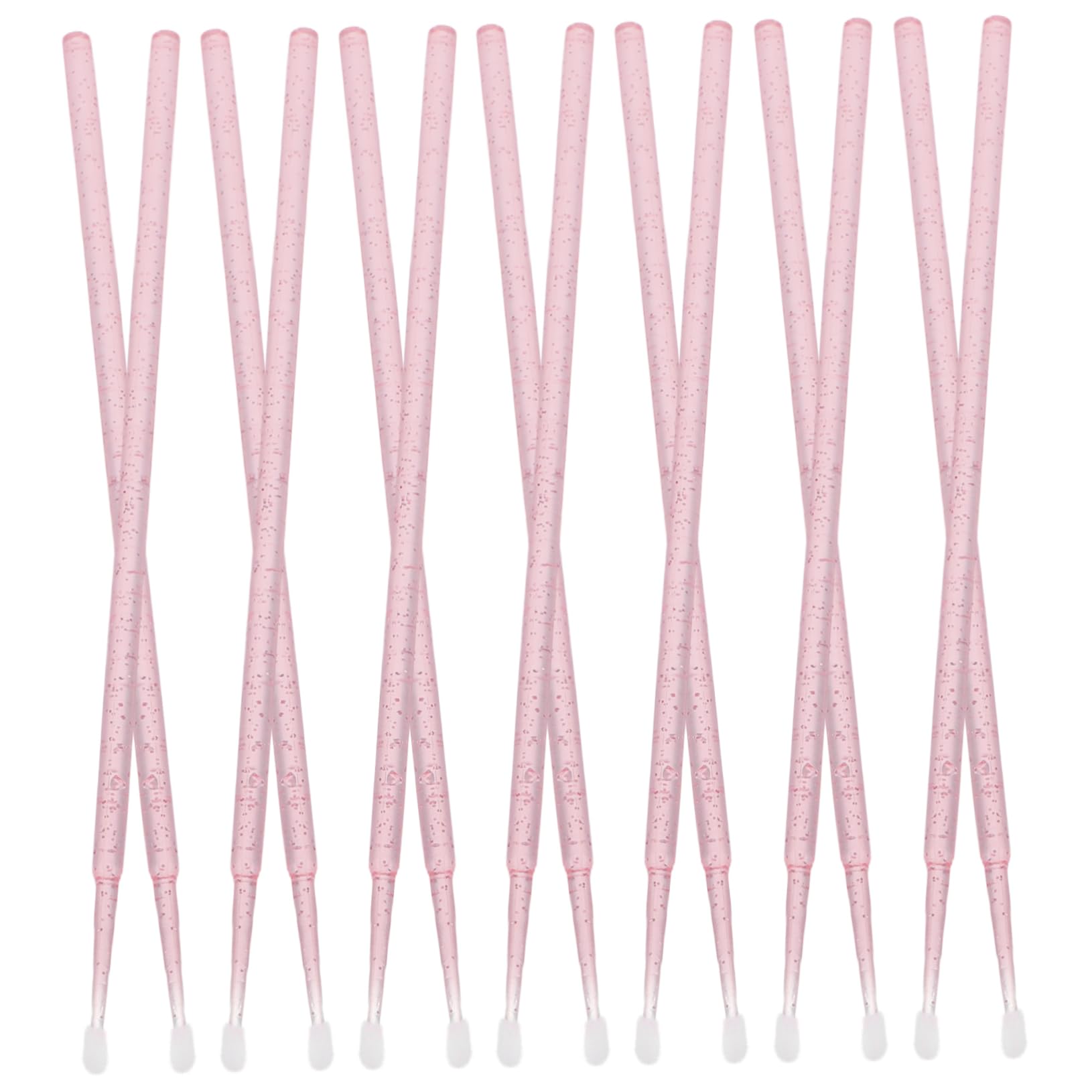 minkissy Makeup Correction Cotton Swabs Eyelash Extension Micro Applicator 100pcs Crystal Square Box Portable Beauty Supplies