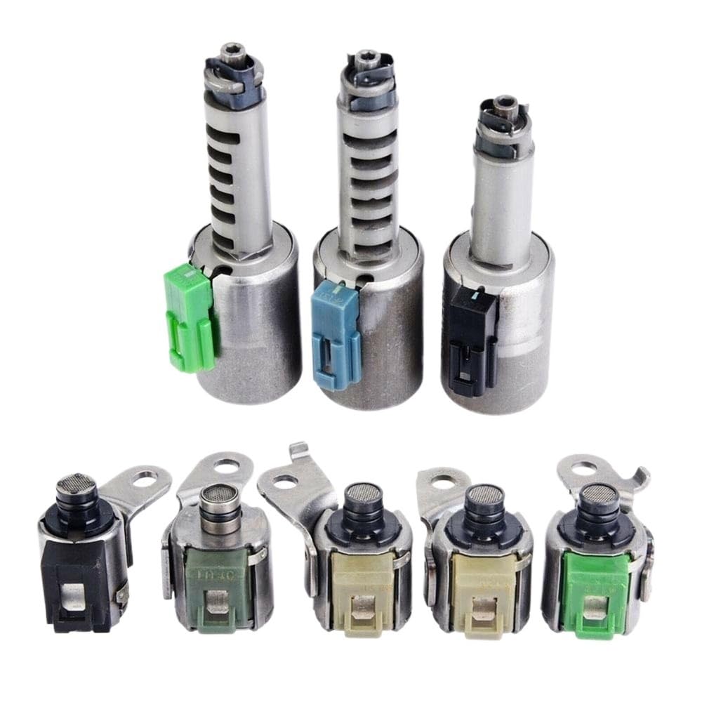 Wxnlbb One Color 8Pcs Transmission Solenoids Set Compatible With Volvo Aw55-50Sn,Aw55-51Sn,Af33-5,Aw235, Re5f22a Solenoid Valve