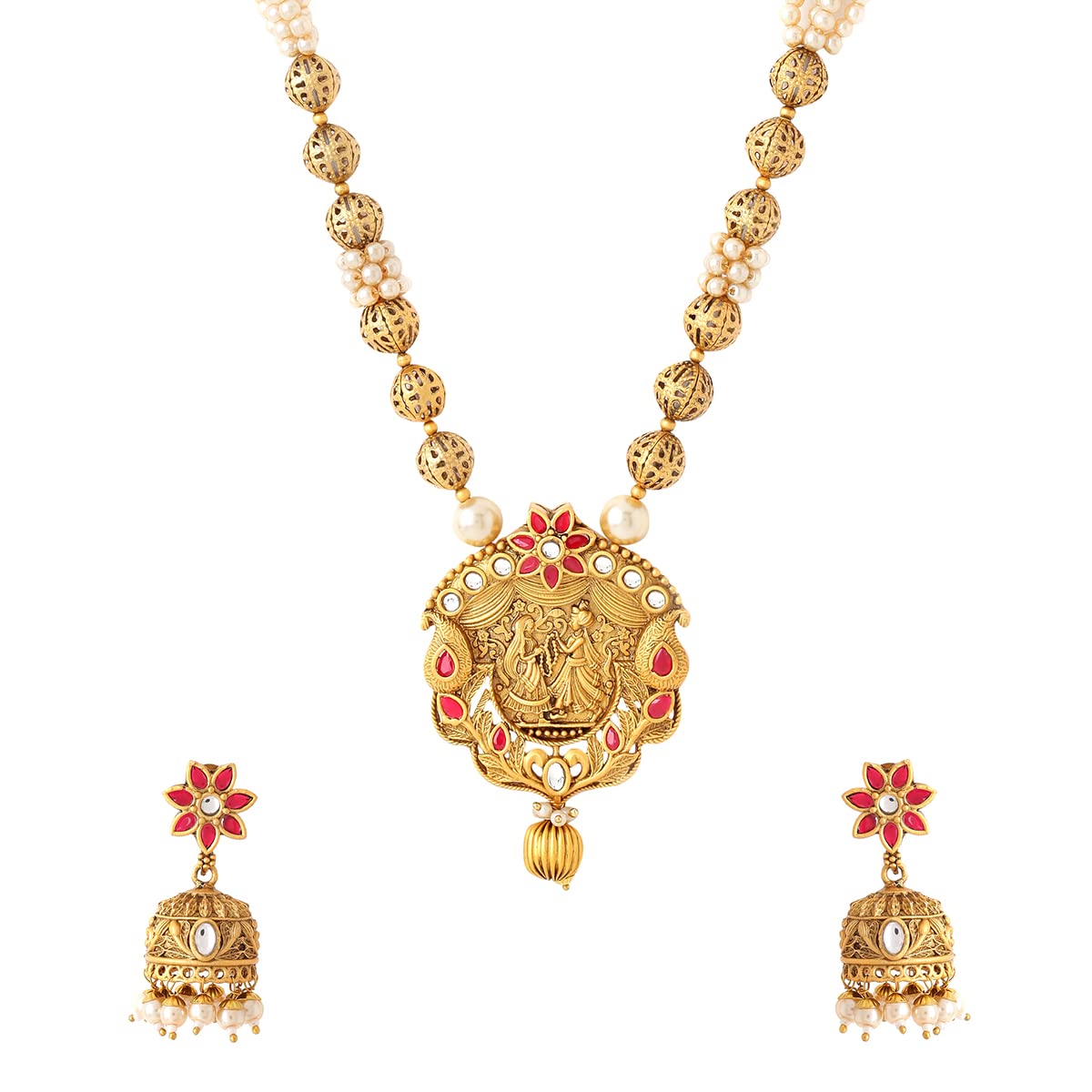 Yellow Chimes Jewellery Set for Women and Girls Traditional Necklace Set | Gold Plated Necklace Set | Birthday Gift for girls and women Anniversary Gift for Wife (B0BHMNC5ZT) Amazon Price History, Amazon Price Tracker