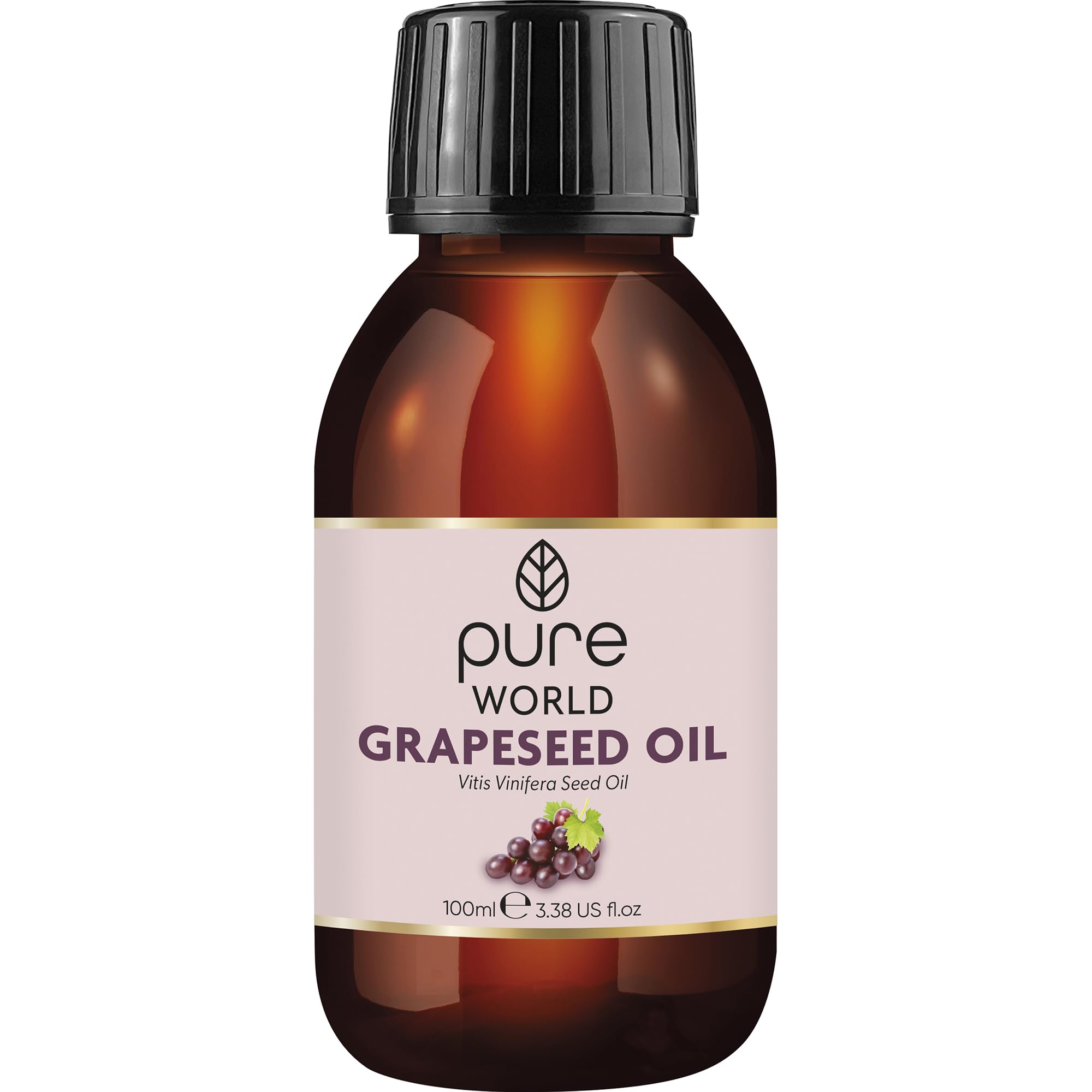 Natural Grapeseed Oil REAL100% Pure and Undiluted. 100ml. Premium Italian Quality Grapeseed Oil – Aromatherapy, Massage, Skin, Nails, Body and Face, Food Grade