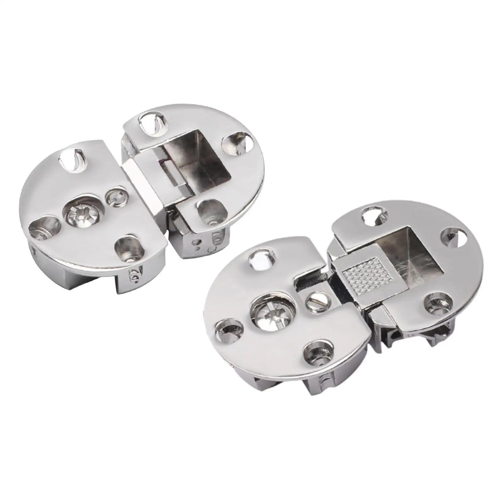 Kdhcvkz 5.8Cmx3.7cm 2Pcs Flip Hinges 180 Degree Folding Zinc Alloy Cabinet Hinges(5.8Cmx3.7cm)
