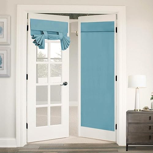 Vista 16 de Flamingo P - Panel de cortina opaca para puerta francesa, cortinas para puerta de vidrio, panel de cortina con aislamiento térmico para oscurecer