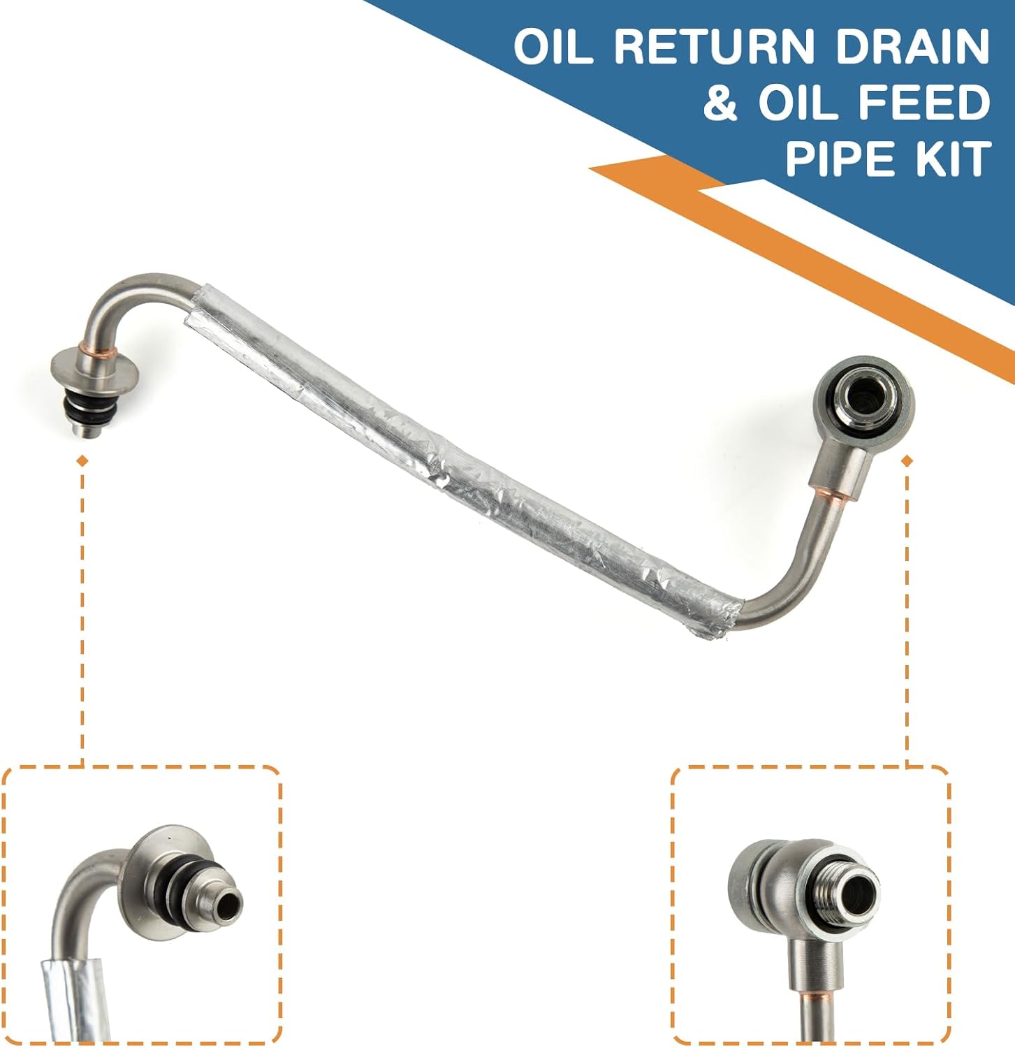 4Pcs Turbo Oil Return Drain & Oil Feed Pipe Kit for Chevy Chevrolet Sonic Cruze Trax 2011-2021 Cruze Limited 2016 Buick Encore 2013-2021 1.4L L4 Replace 55587854 55592600 55567067 55568031