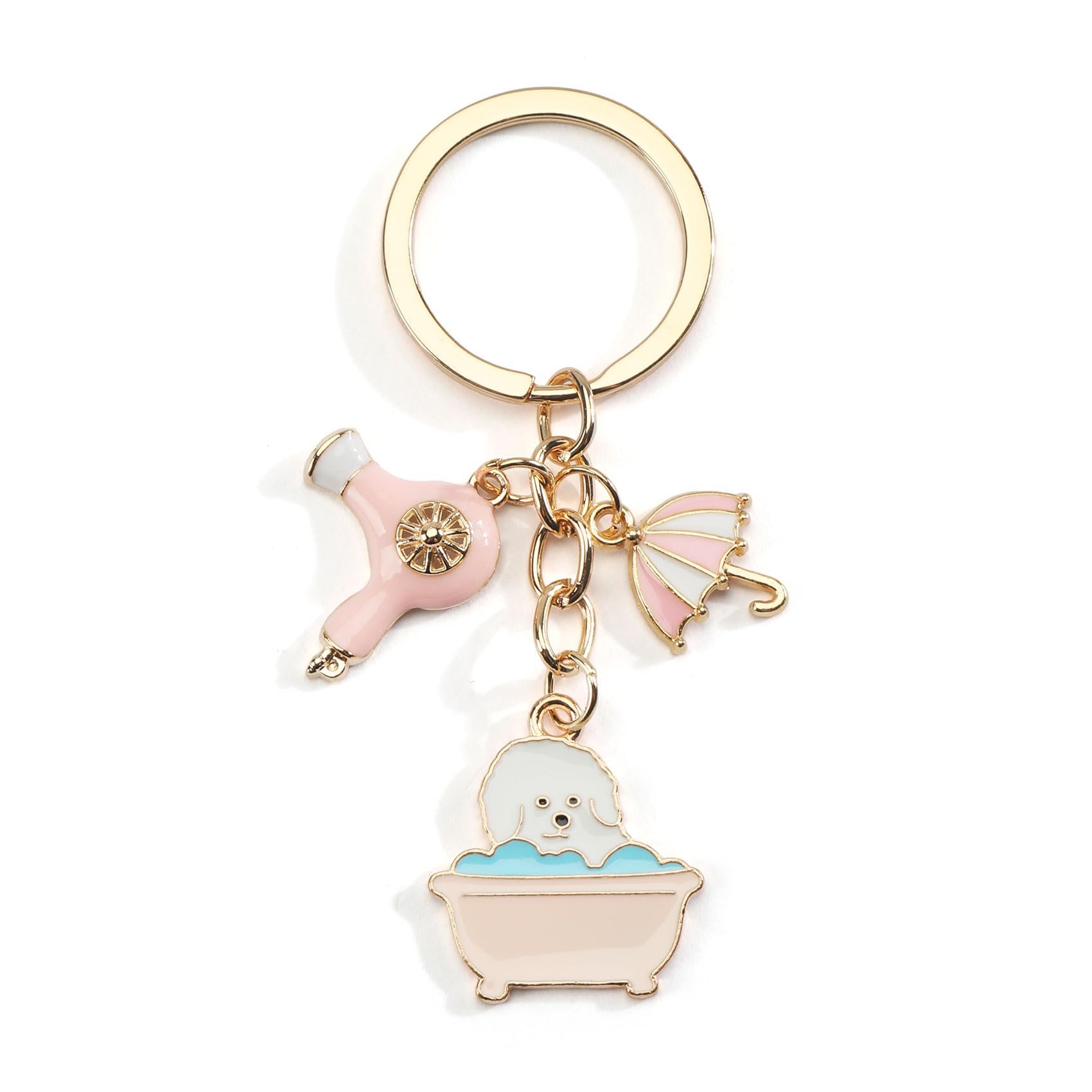 Gallkeat Niedlicher Cartoon Hunde Schlüsselanhänger, Hundepfoten Tier Anhänger für Tierliebhaber, Süßer Welpe Taschenanhänger