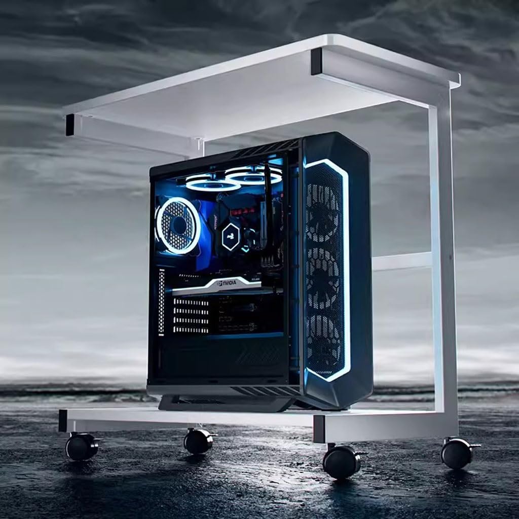 Supporto A Torre Per Computer, Carrello Per Suppor Supporto CPU Telaio for computer desktop Vassoio base Staffa di rialzo rimovibile Rack di stoccaggio Si Adatta Alla Maggior Parte Dei Supporti Per PC