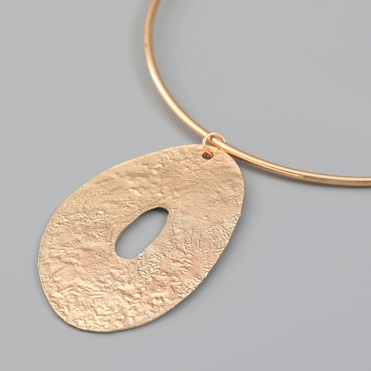 African Jewelry Gold Plated/Silver Choker Necklace for Women Men Unisex,Metal Circle Collar Necklace Irregular Pendant Necklace Statement Costume Ethnic Tribal Accessories (Gold)