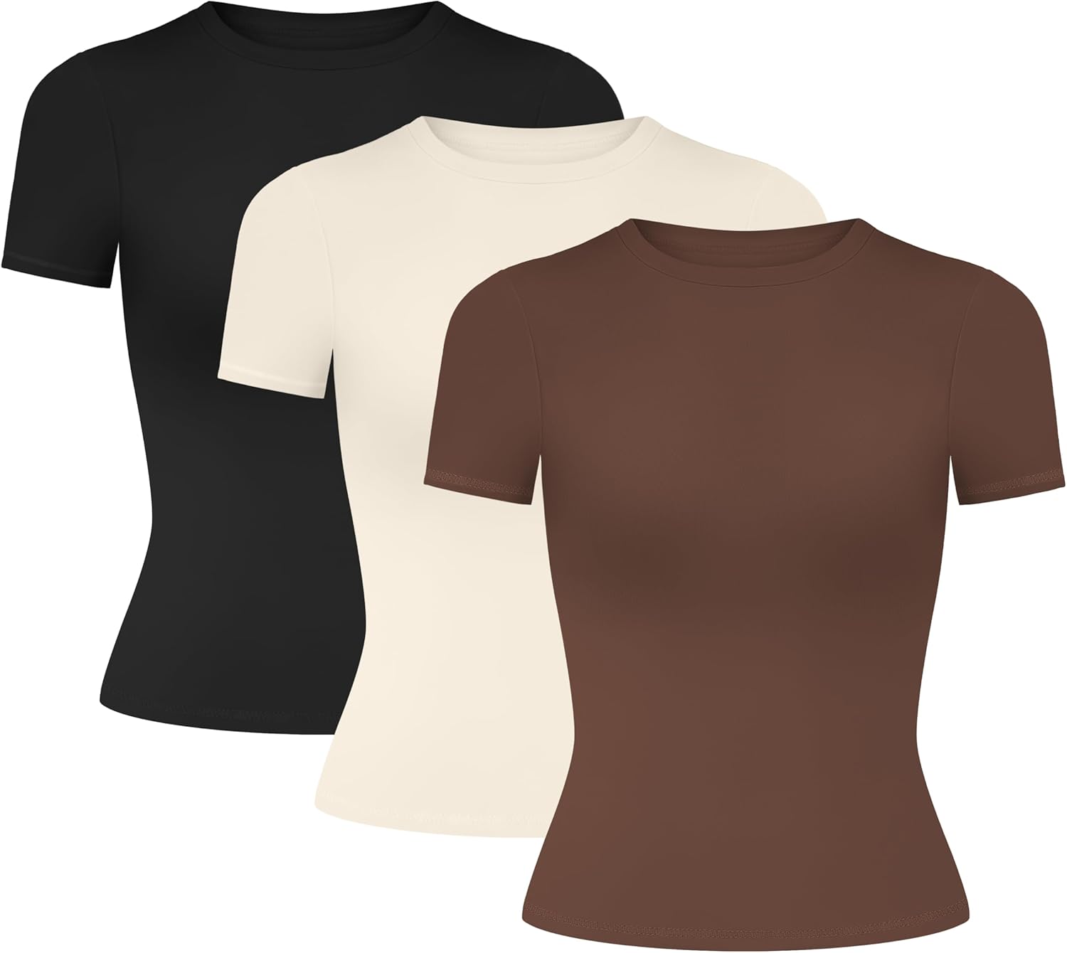Womens Basic Casual Short Sleeve T-Shirts – Y2k...