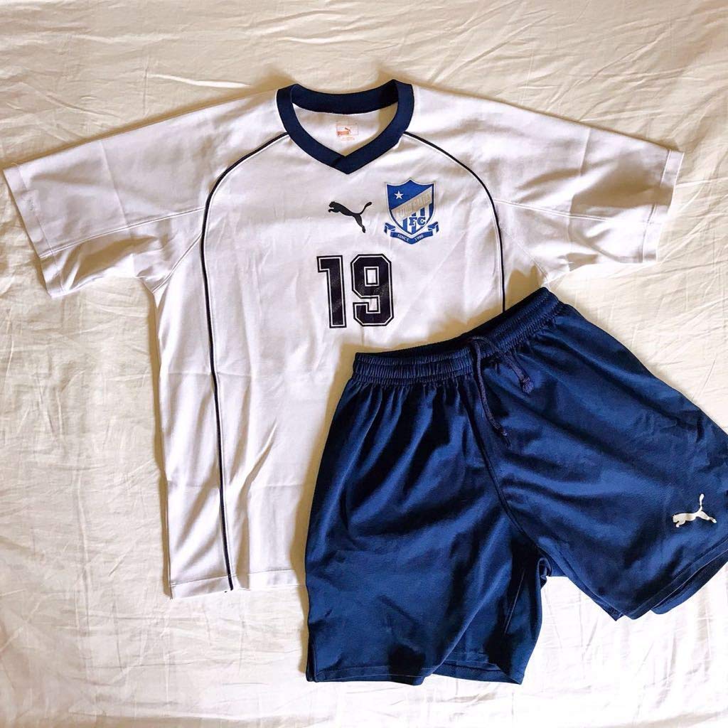 加藤学園 男子サッカー部 Puma 白紺ユニフォーム上下セット 非売品 おもちゃ おもちゃ