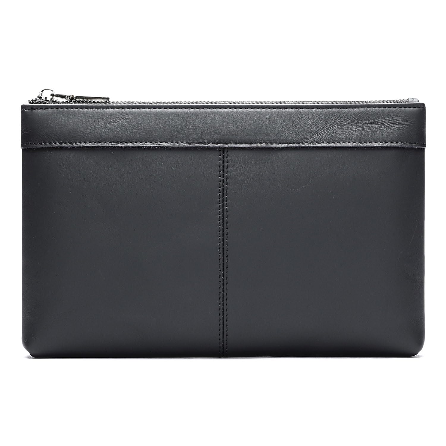 Genuine Leather Wristlet Clutch Bag for Men 10 Inches Handbag Purse Classic Large Wallet Wrist Organizer Bag