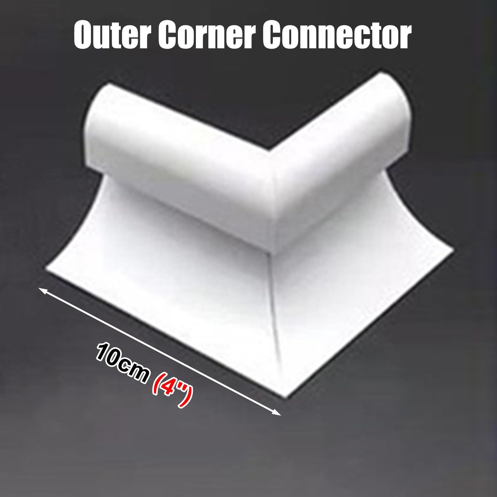 Tira Decorativa de Aluminio para zócalo de Piso, Perfil de Canal de Tira LED para Montaje en Superficie, Ranura de luz Lineal para Sala de Estar/Dormitorio/Pasillo sin LED (Conector Externo)