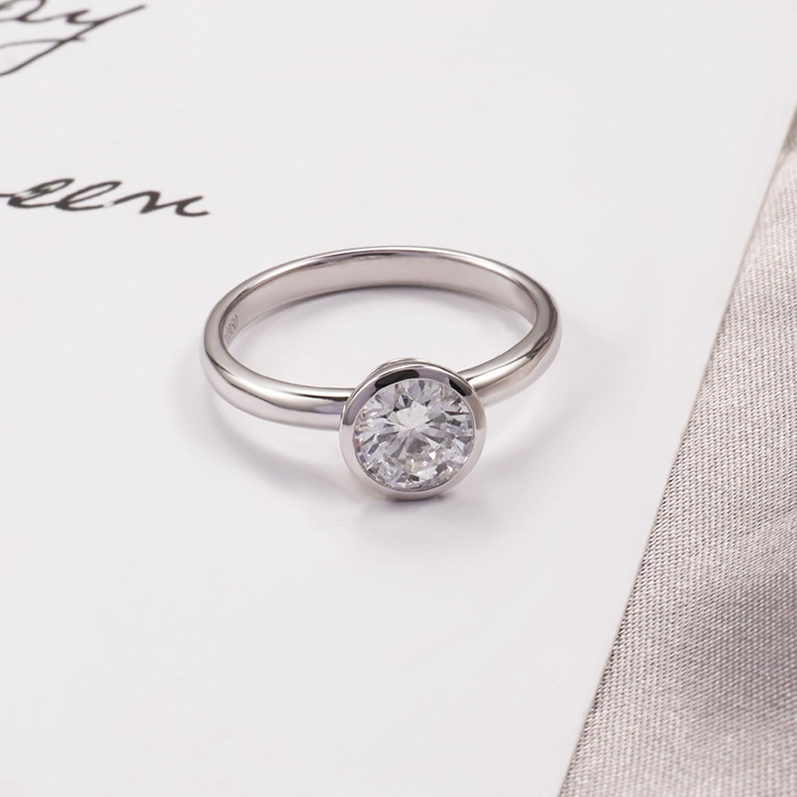 Złote pierścionki 375/585/750 damskie, obrączki ślubne, białe złoto, 9K/14K/18K, pierścionek zaręczynowy, pierścionek damski z moissanite 1ct D Color VVS1 dla kobiet