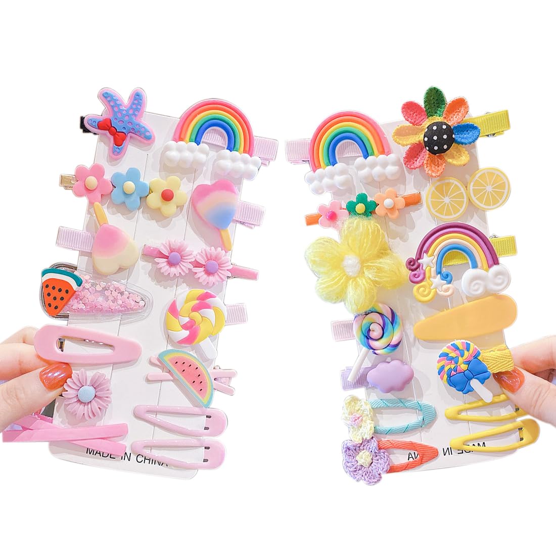 2 Fermagli Per Capelli Glitterati Multicolore – Fiocco Rosa Caldo Con Paillettes, 12,7 Cm, Per Ragazze E Donne, Ideali Per Feste - 2