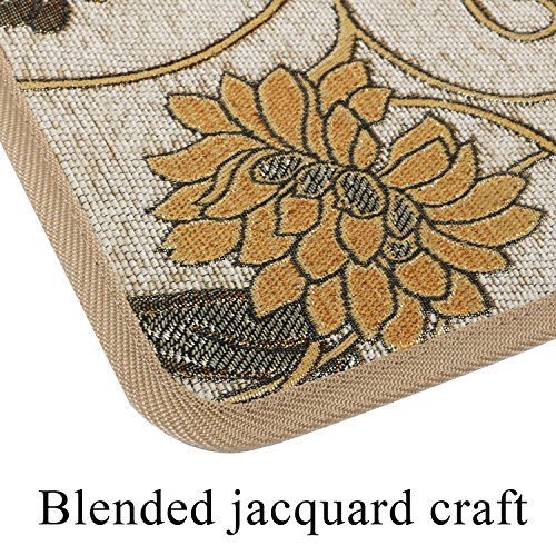 Seloom Carpet Stair Treads Non Slip 1 Piece Indoor Skid Resistant Stair Treads Rugs Rubber Backing,30"x8",Beige