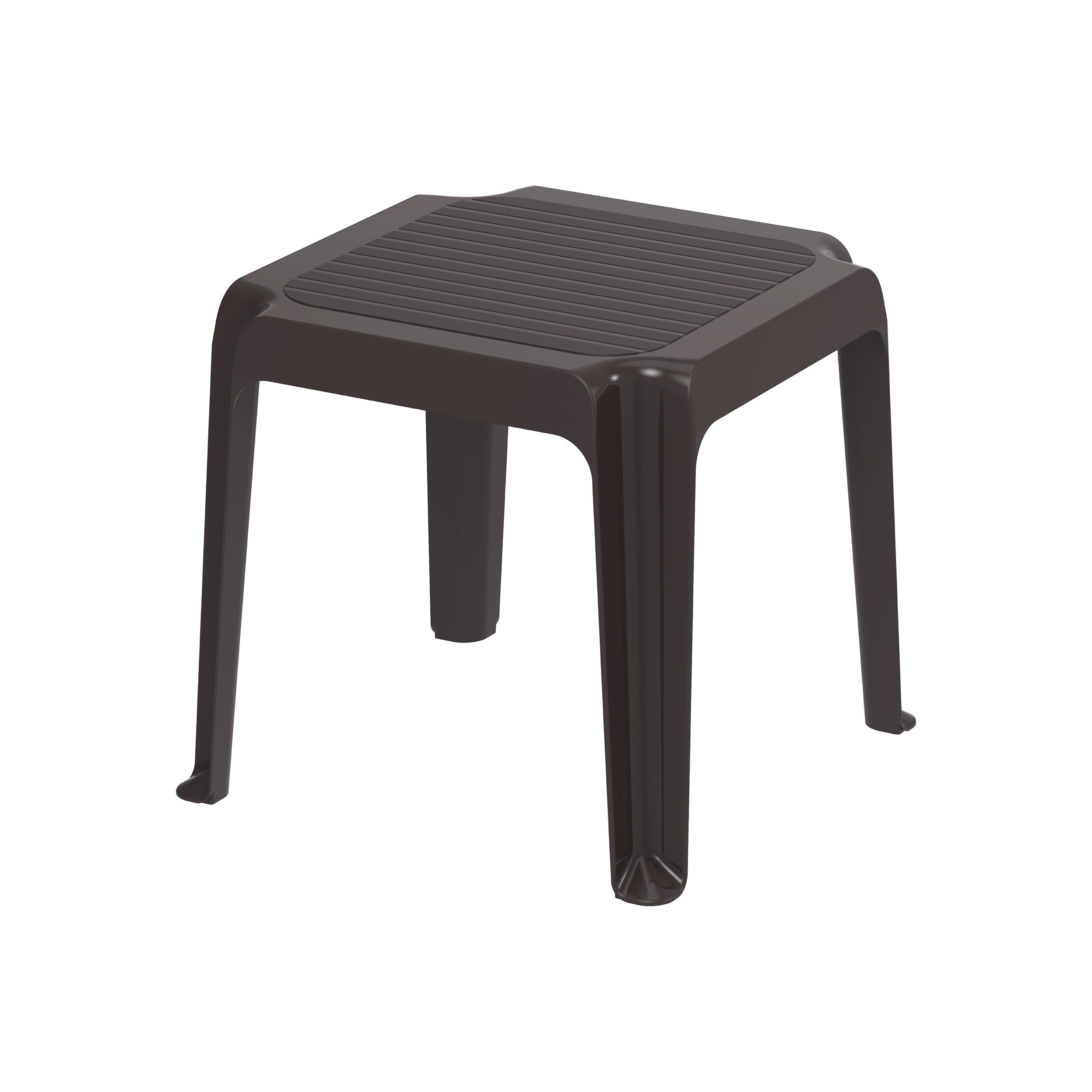 Cosmoplast Regina Indoors & Outdoors Low Square Table, Dark Brown