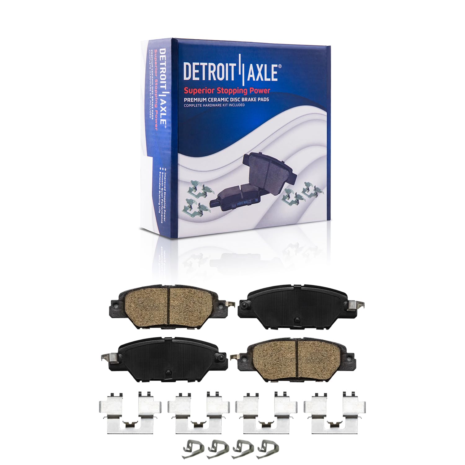 Detroit Axle - Rear Brake Pads for 2016-2025 Mazda CX-5, Ceramic Brake Pads