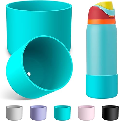 2 botas de silicona para botella de agua Owala de 24 onzas, 32 onzas, 40 onzas, funda protectora antideslizante para botellas de agua de acero