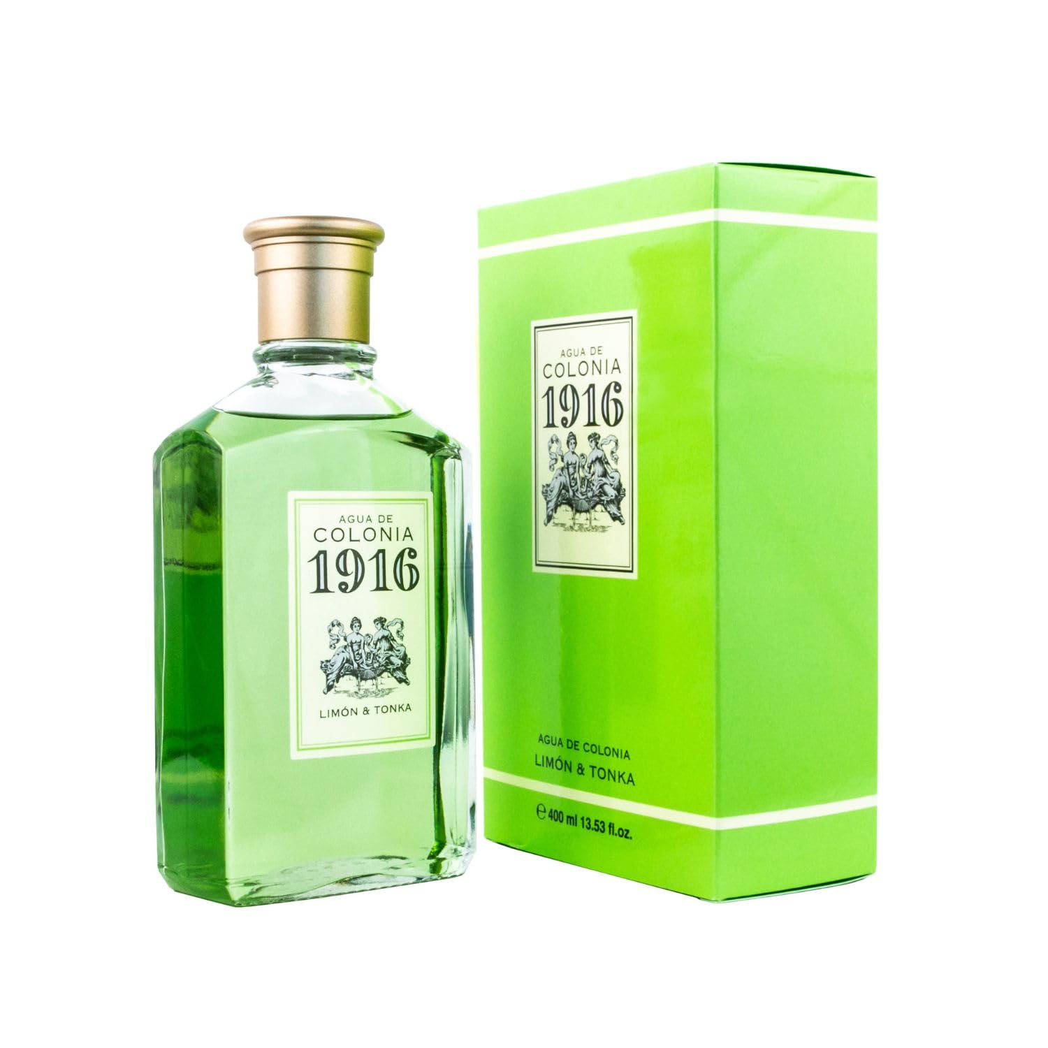 1916 - Limón & Tonka 400 ml, Agua de Colonia Hombre y Mujer, Perfume Unisex, Eau de Toilette Masculina y Femenina, Fragancia Fresca, Cítrica y Delicada, Aroma de Larga Duración