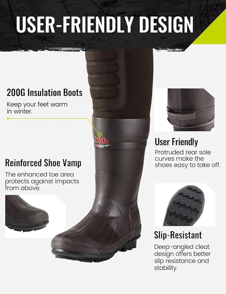 即発送！人気ホワイト！2本ヘッド　vmate Amazon.com: TIDEWE Hunting Waders with 200G Insulation