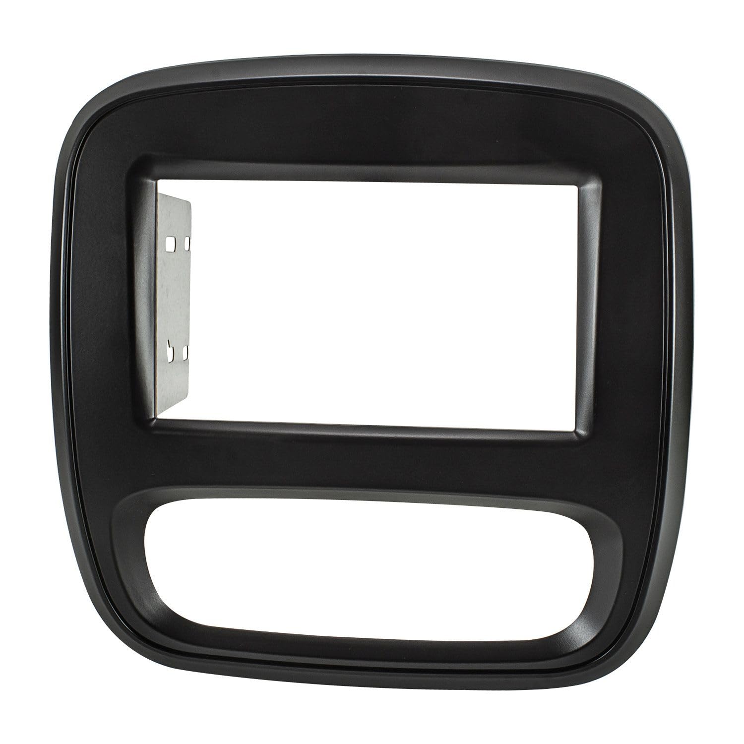 tomzz Audio 2439-003 Doppel DIN Radioblende kompatibel mit Opel Vivaro B ab 2014 Renault Trafic III ab 2014 FIAT Talento ab 2016 schwarz Klimaanlage manuell