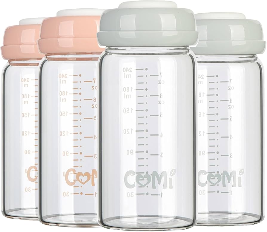 milk♪ Amazon.com : COMI Wide Neck Glass Breastmilk Collection n