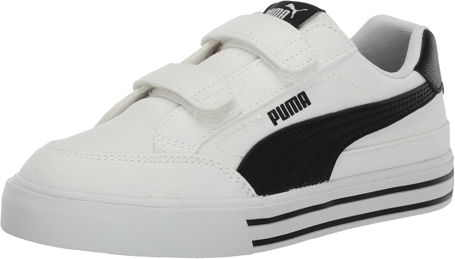 PUMA Unisex-Child Court Classic Vulc Hook and Loop Shoes Sneaker