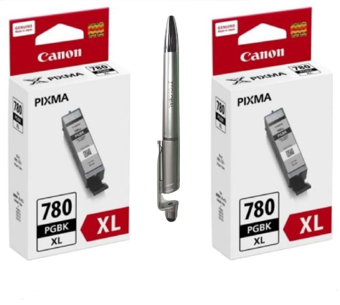 Canon 780XL Ink Cartridge Twin - 2 Pcs with ITGLOBAL 3in1 Multi-Function Mobile Phone Stand, Stylus Pen, Anti-Metal Texture Rotating Ballpoint Pen (Very Colors) PGI 780XL PGBK 780XL (B07YB6DXY8) Amazon Price History, Amazon Price Tracker