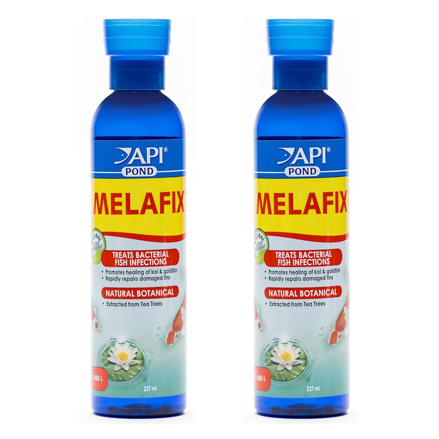 API Pond Melafix Fish Bacterial Infection Remedy, 237 ml (Pack of 2)
