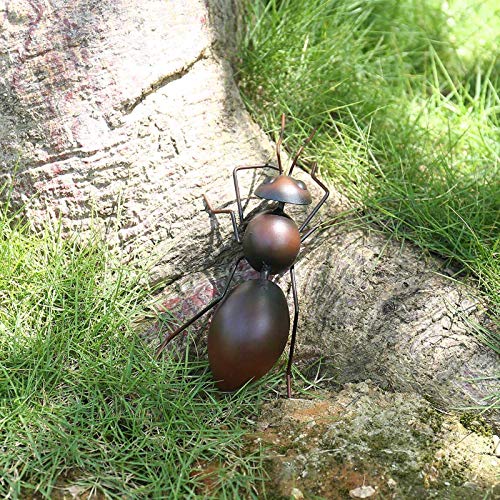 Tooarts Metal Yard Art Ant Garden Decor Indoor Outdoor Insect Tree Porch Patio Sculpture Black #TOP1