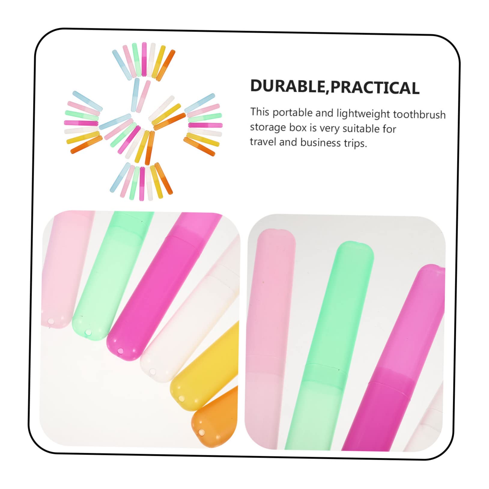 BESTYASH 40 Pezzi Custodia Per Spazzolini Da Denti in Resistente Organizer Portatile Per Dentifricio e Pettine Design Semplice e Brillante Leggero e Compatto Facile Da Aprire e Chiudere