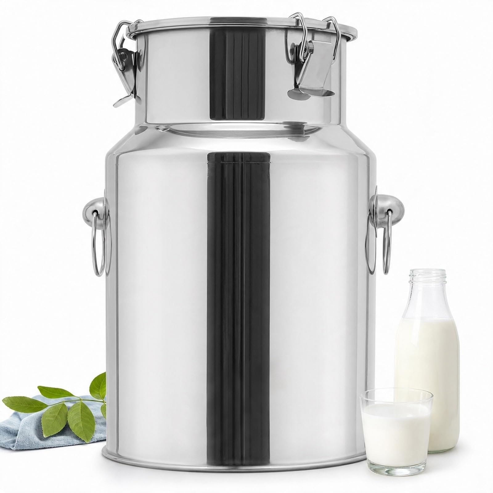 Jarra y Lata de Leche de Acero Inoxidable 304 con Grifo, Cubo y Barril Hermético con Tapa Sellada para Transporte y Almacenamiento de Vino, Aceite, Agua(No Spigot,88L/23.25Gal)