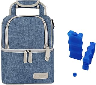 Rufun Borsa Termica per Biberon, PortaBiberon Isotermico, Zaino Impermeabile, 2 Pacchi di Ghiaccio inclusi