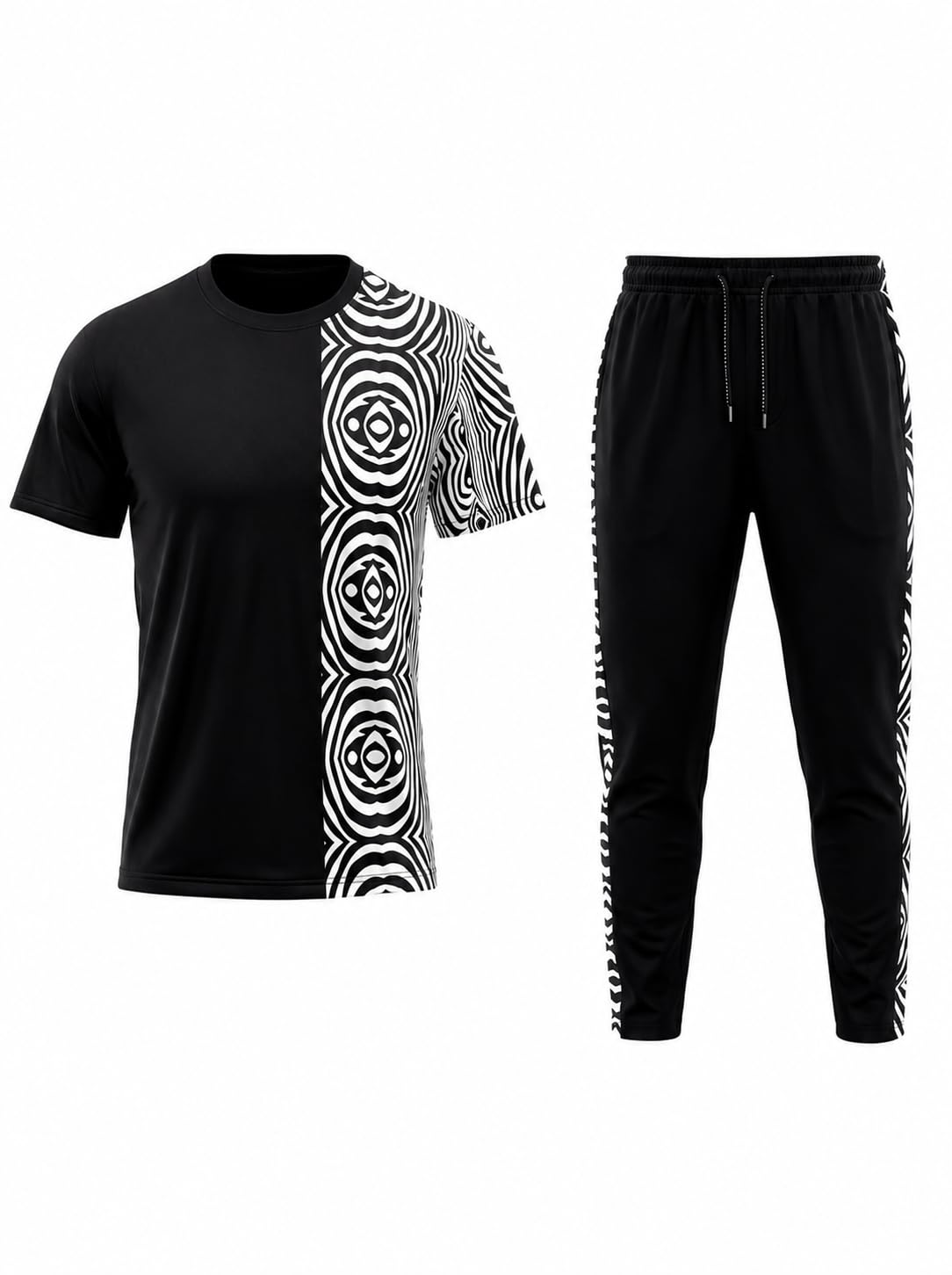 Cotton Blend Night Suit/Summer Suit for Men, Regular Fit Half Sleeves T-Shirt & Lower Set | Soft Cord-Set Track Suit for Boys | Ideal for Casual Outings, Gym, Workout, Sports-picture-24