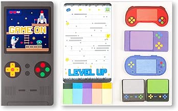 Funny Video Game Sticky Notes Set 440 PCS Small Gaming Sticky Notes with Adhesive Paper Funny Post It Notes Kawaii Kids Stationary for Boys Girls Gaming Party Boy Party Bag Fillers