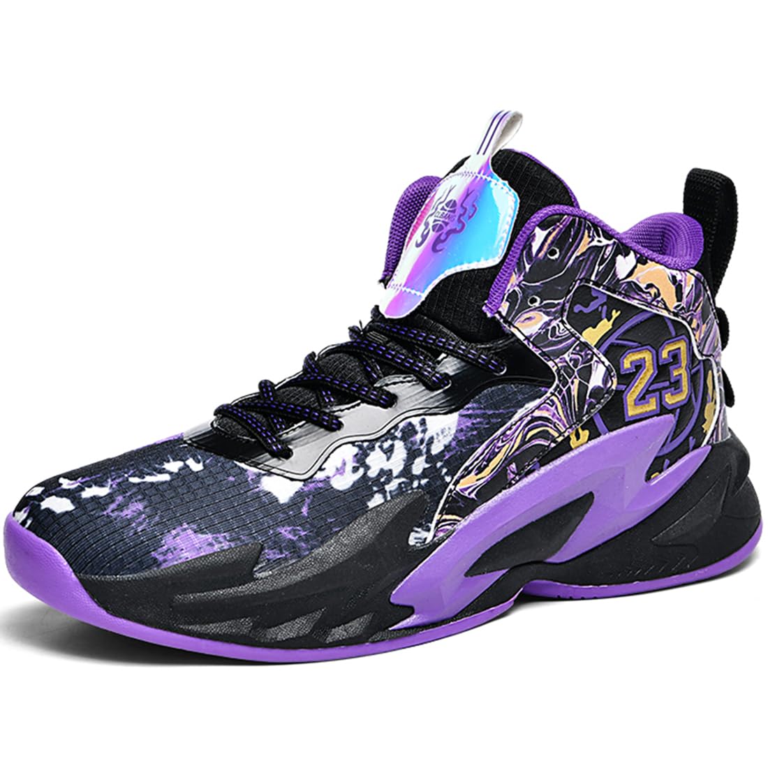 WOWEI Zapatillas de Baloncesto para Hombre Antideslizantes Zapatos de Baloncesto Aire Libre Deportivas Calzado de Baloncesto Hombre Masculino Zapatillas Gimnasio