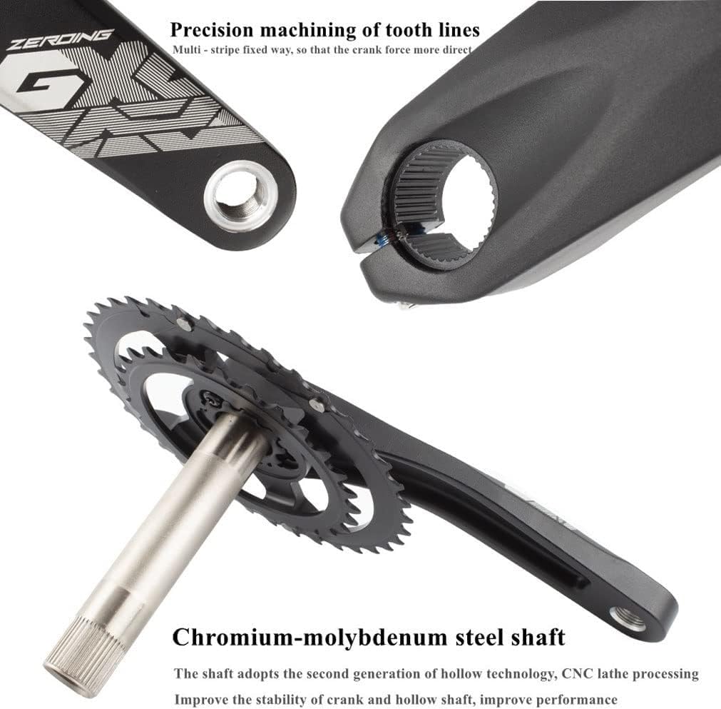Guarnitura di Ricambio in Acciaio A velocità Singola (pedivelle, Disco A Dente Singolo) Il Set di Pedivelle È Adatto for La Maggior Parte delle Biciclette A velocità Singola