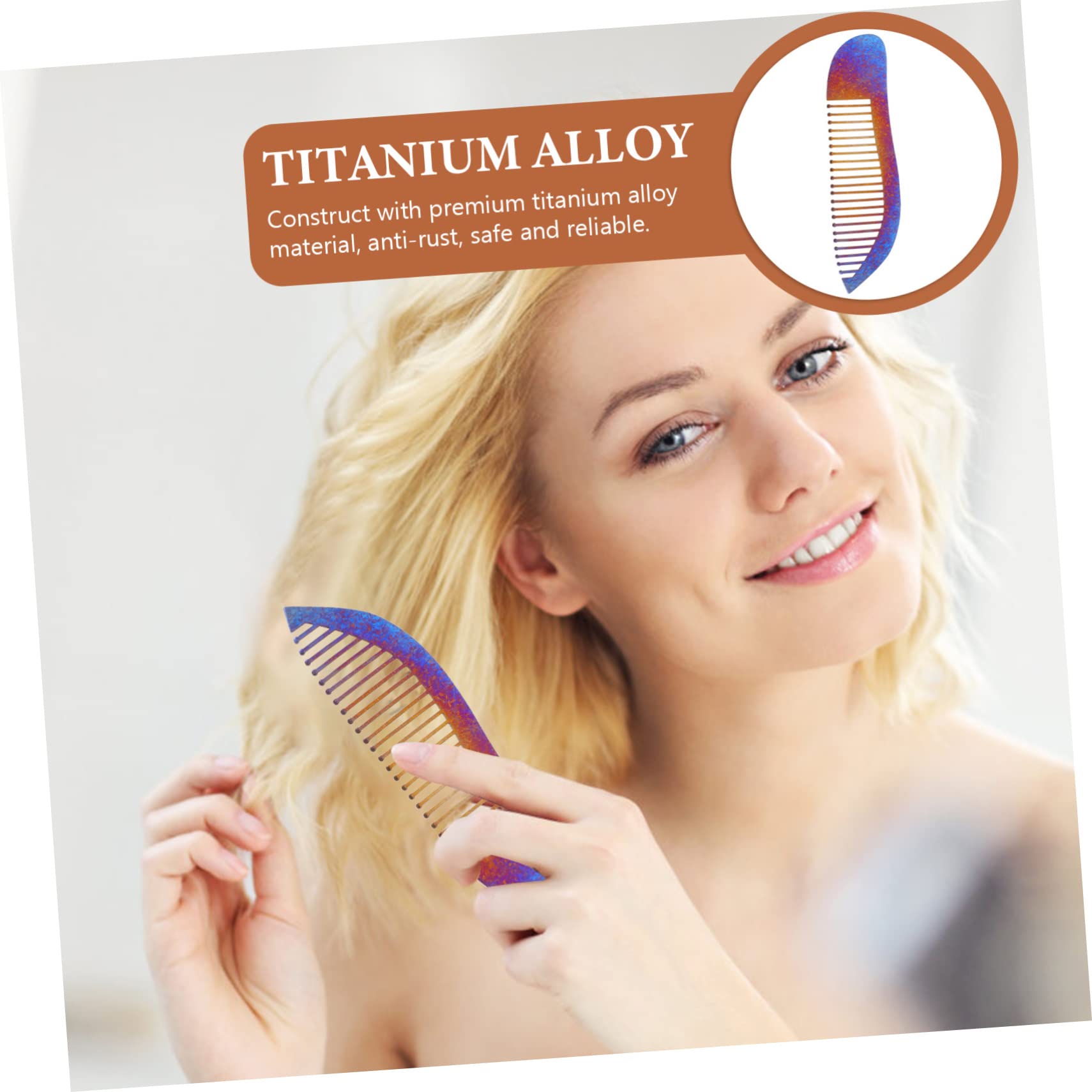 BESTYASH Peine Profesional De Peluquería De Titanio Peine De Barbero Para Hombres