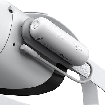 حزمة بطارية VIYISI لـ Oculus Quest 2 ، 5000mAh ملحقات الشاحن المحمول لسماعة Meta Quest 2 ، Power Bank for VR Quest 2 Original Strap ، الشحن السريع تمديد وقت اللعب الإضافي 2-4H