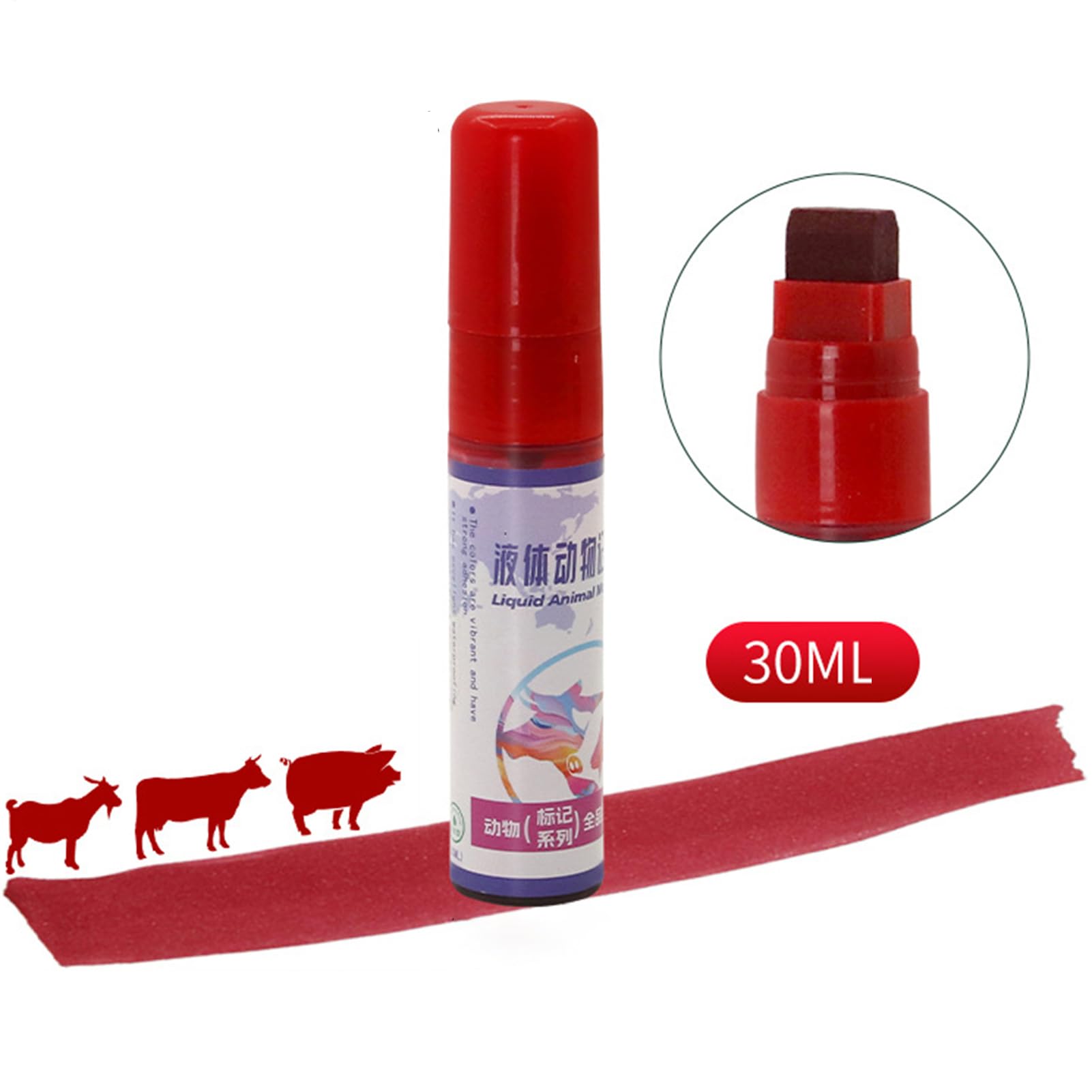 Marqueur Pour Bétail Et Animaux D'Élevage, Lot De 3 Crayons Marqueurs Pour Identification Animale, Materiel D Elevage Caprin, Pour Bovins Ovins Caprins Agneaux Veaux Et Ferme Agricole