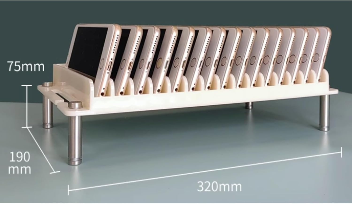 ABS Plastic Phone Storage Cabinet – 15 to 90 Compartment Display Case for Mobile Device Management in Retail & Repair Shops