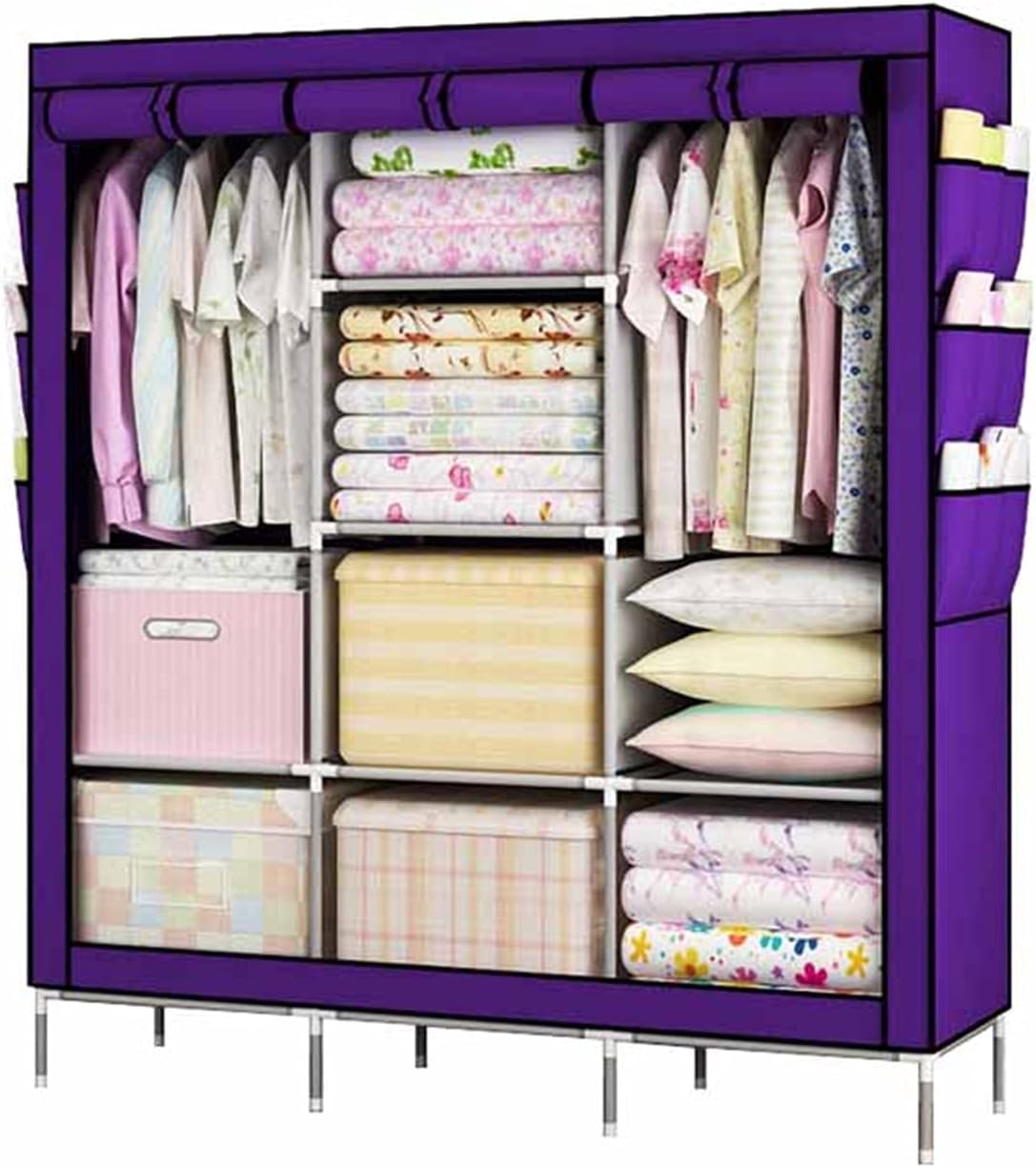 EsEntL Guardaroba in Tessuto Oxford, Scomparti Pieghevoli per Guardaroba per Indumenti, Adatti per spogliatoio della Camera da Letto 170 * 130 * 45 cm (Dimensioni: 170 * 130 * 45 cm, Colore: D)