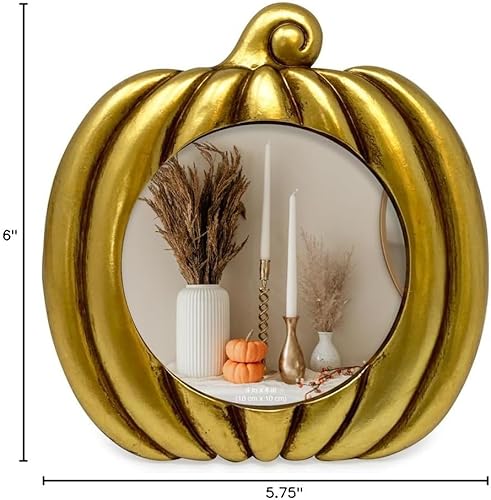 Miniatura 9 de Isaac Jacobs - Marco de fotos en forma de calabaza de 4 x 4 para decoración de Halloween u otoño, mesa de fotos y exhibición de pared para colgar (4
