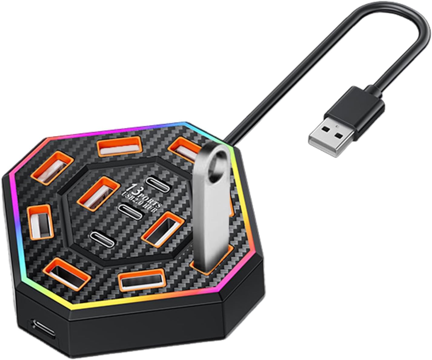 Docking Station - Multiport Hub, Laptop Expansion Adapter | Connection Base, Charging Dock, Delivery Port Extender, Data Transfer Device for Office and Home Workstation