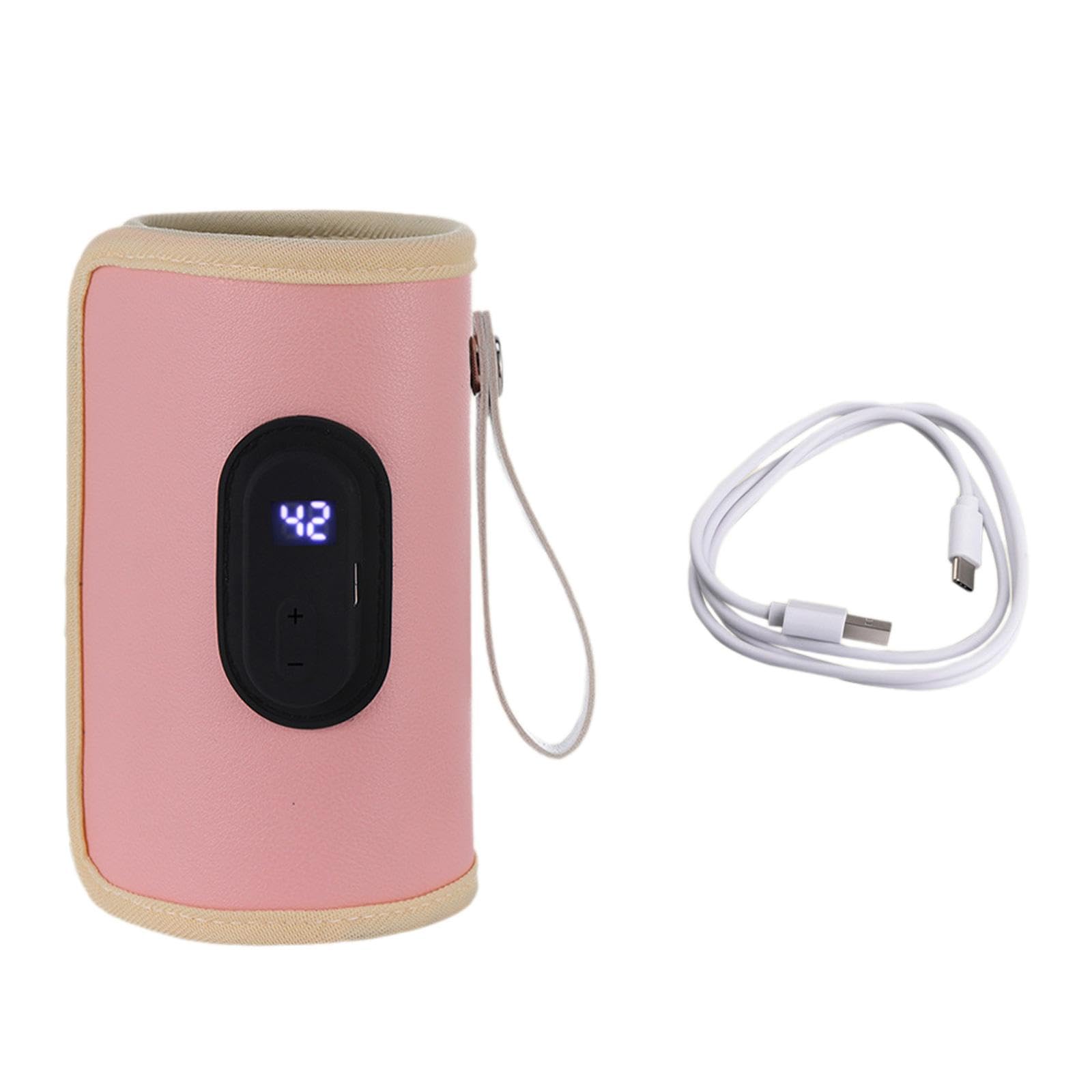 BNF Portable Bottle Warmer Milk Breast Milk Bottle Heater for Business Trip Home Pink | Baby | Feeding | Bottle & Food Warmers