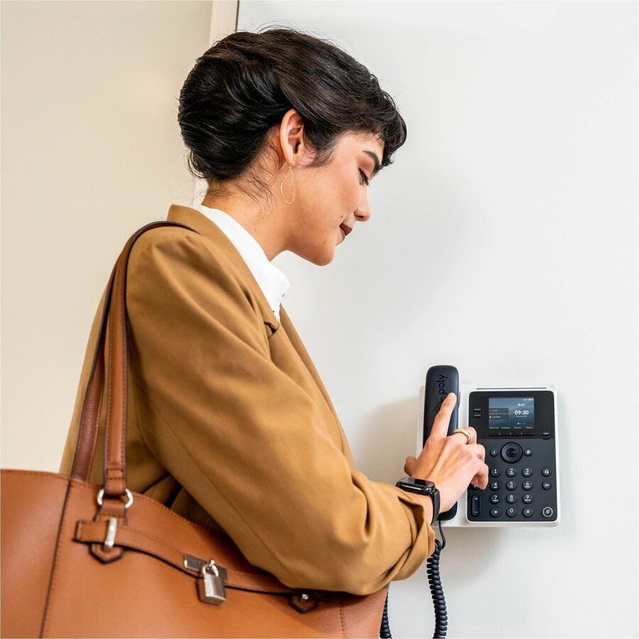 Poly Edge E100 IP Phone and PoE-Enabled GSA/TAA - 8 x Total Line - VoIP - 2.8" LCD - 2 x Network (RJ-45) - PoE Ports