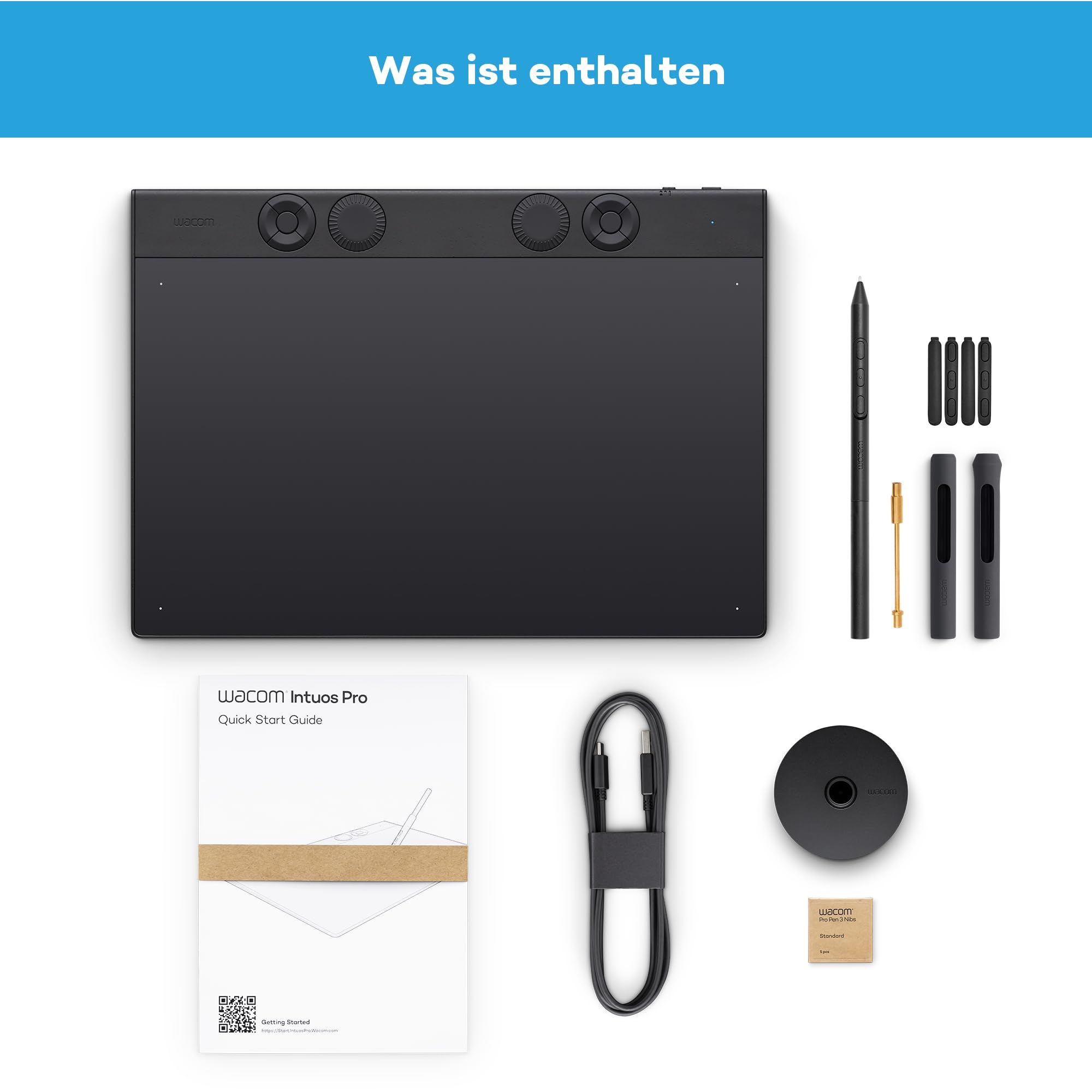 Wacom Intuos Pro Small Grafiktablett inkl. Wacom Pro Pen 3 | Grafiktablett (PC oder Mac erforderlich), ultradünn für Kreative unterwegs