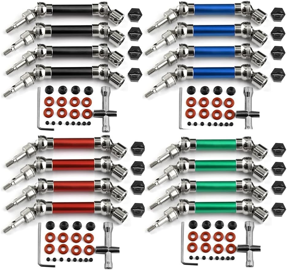 Palumma RCカードライブシャフト 4個 フロント リア ユニバーサル CVD ドライブシャフト ARRMA 1/10 4x4