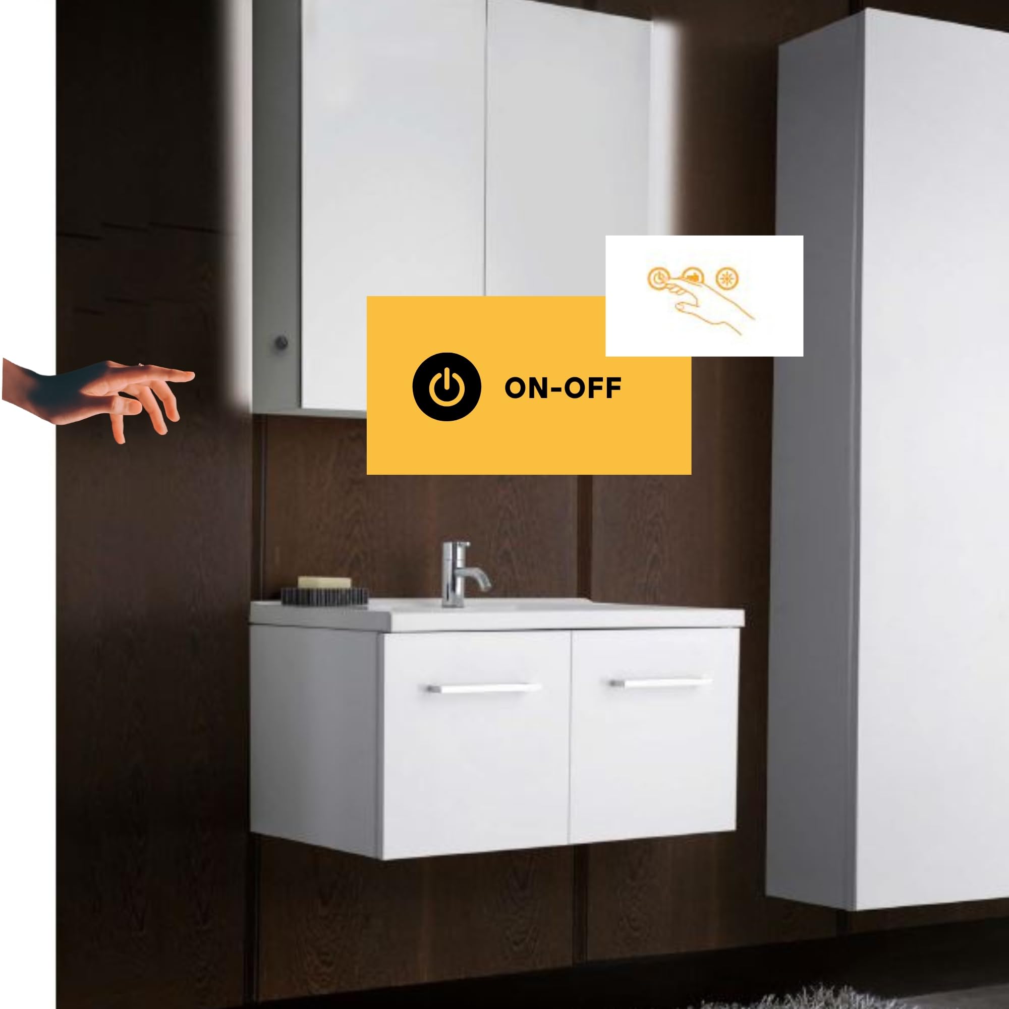 Relé electrónico sensorial 500W modelo HZK201 con sensor tactil ajustable