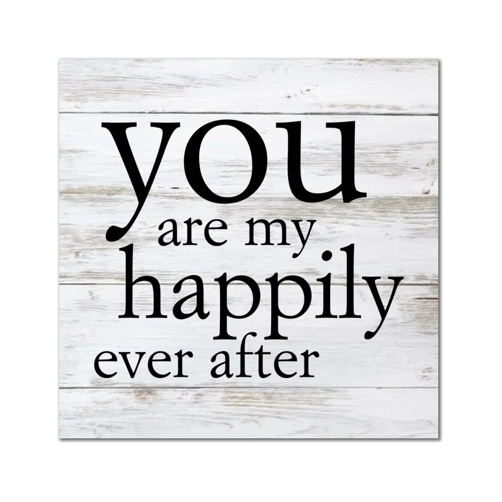 Plaque murale en bois You are My Happily Ever After 30cm